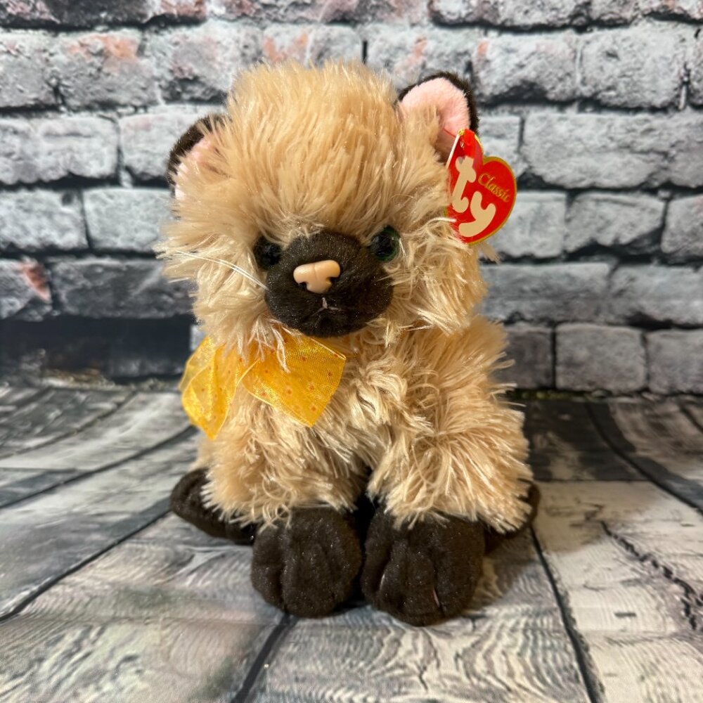 Vintage Ty Classic Beanie Babies 2005 "Cassidy" the Cat 8" Plush Toy - MWMT - Picture 2 of 12